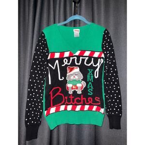 Ugly Christmas Sweater Xmas Size Small Cat Spencer’s